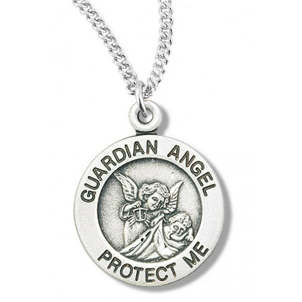 Sterling Silver Guardian Angel Pendant 